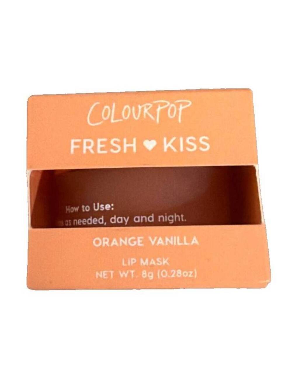 ColourPop Fresh Kiss Orange Vanilla Lip Mask 8g 0.28 oz Moisturizing New